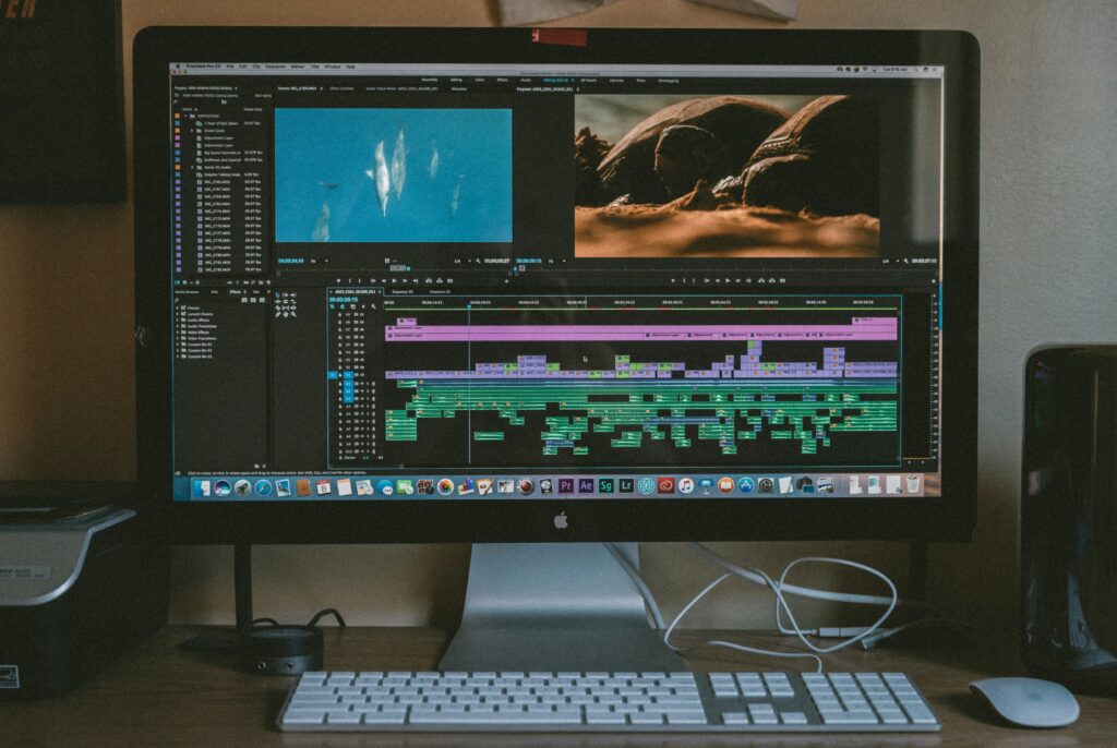 image of a video editing software on a computer