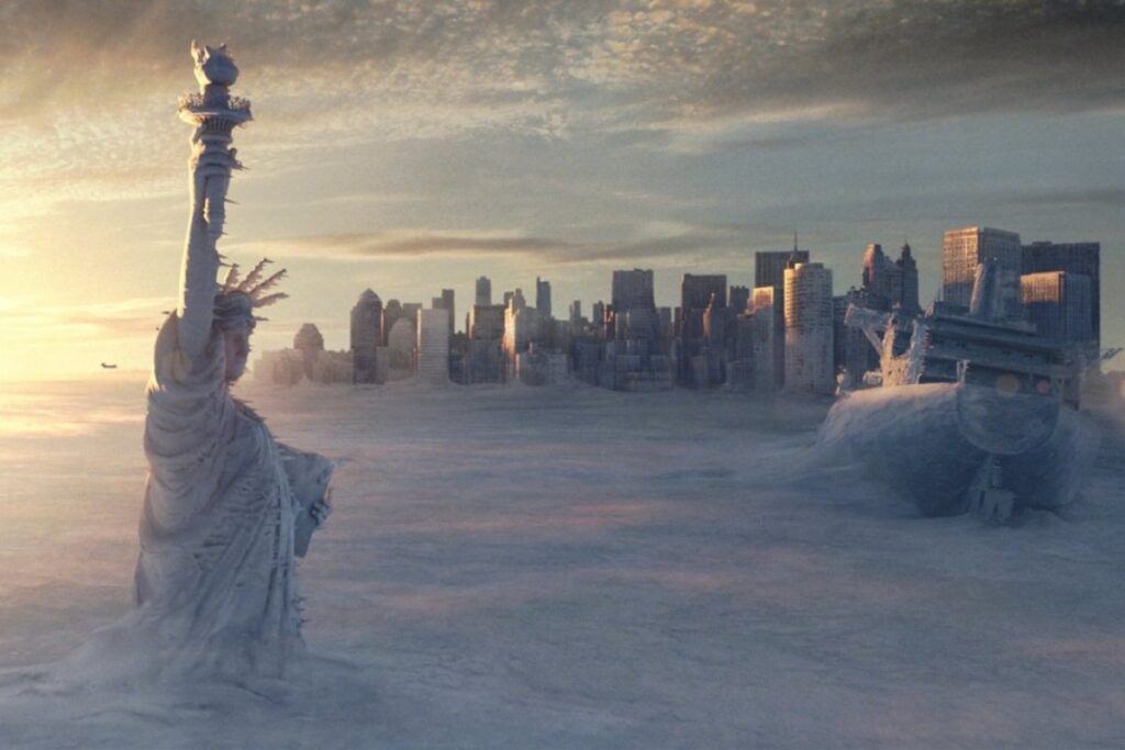 film still from The Day After Tomorrow (2004), one of the best films based in New York