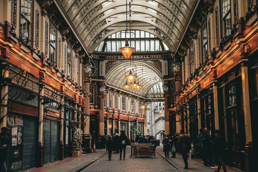 image of Leadenhall Market interior, city of London