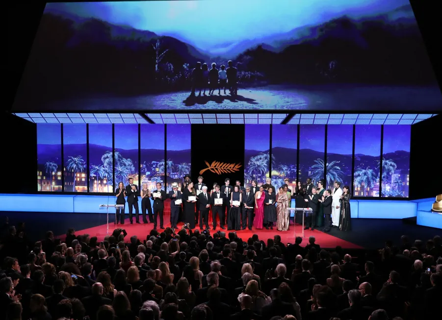 image of a group of people on stage at Cannes film festival