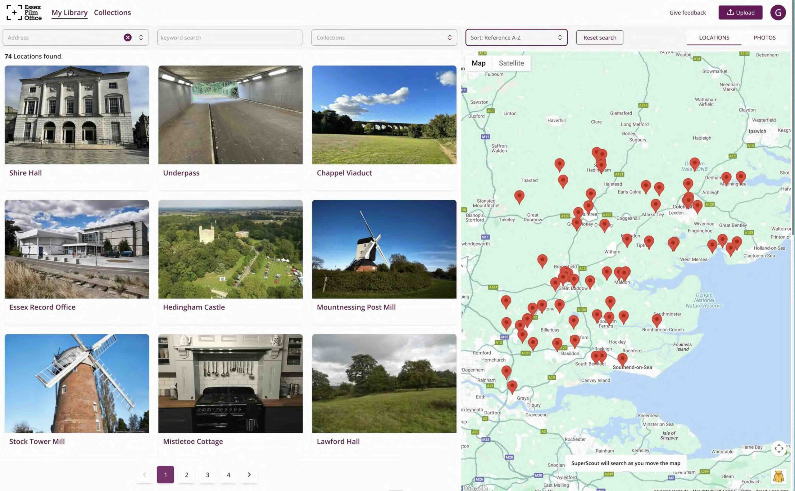 essex film office's superscout account
