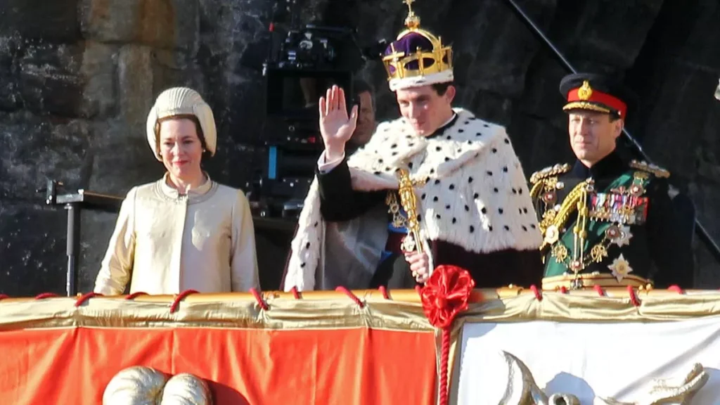 Image still from the Crown of Prince Charles's investiture at Caernarfon Castle 