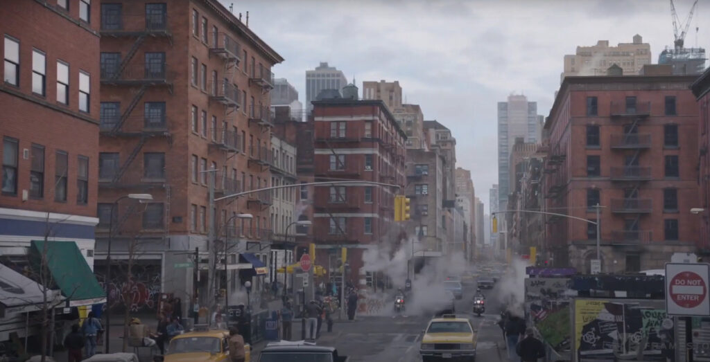 still from The Crown of Northern Quarter, Manchester used as New York street scene