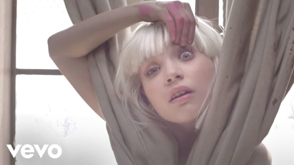 video still from Sia's Chandelier