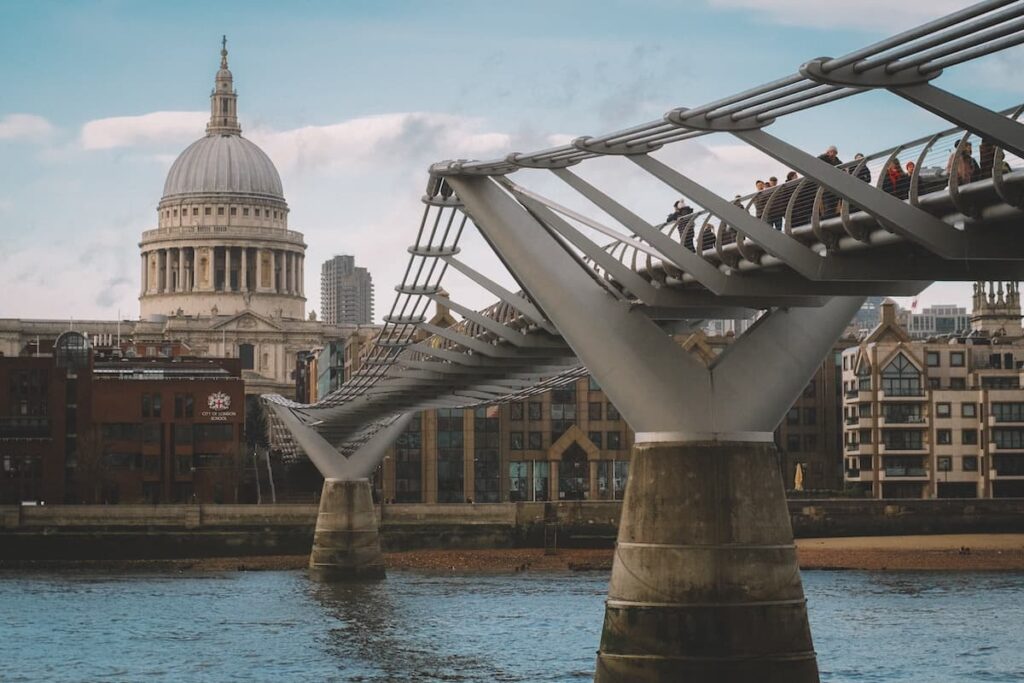 millenium bridge with St Paul's cathedral in the backdrop