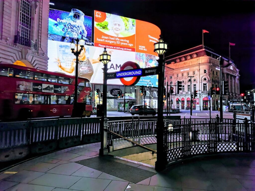 Picadilly Circus at night