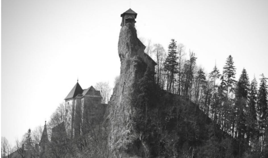 Nosferatu horror film locations -  exterior of Orava Castle