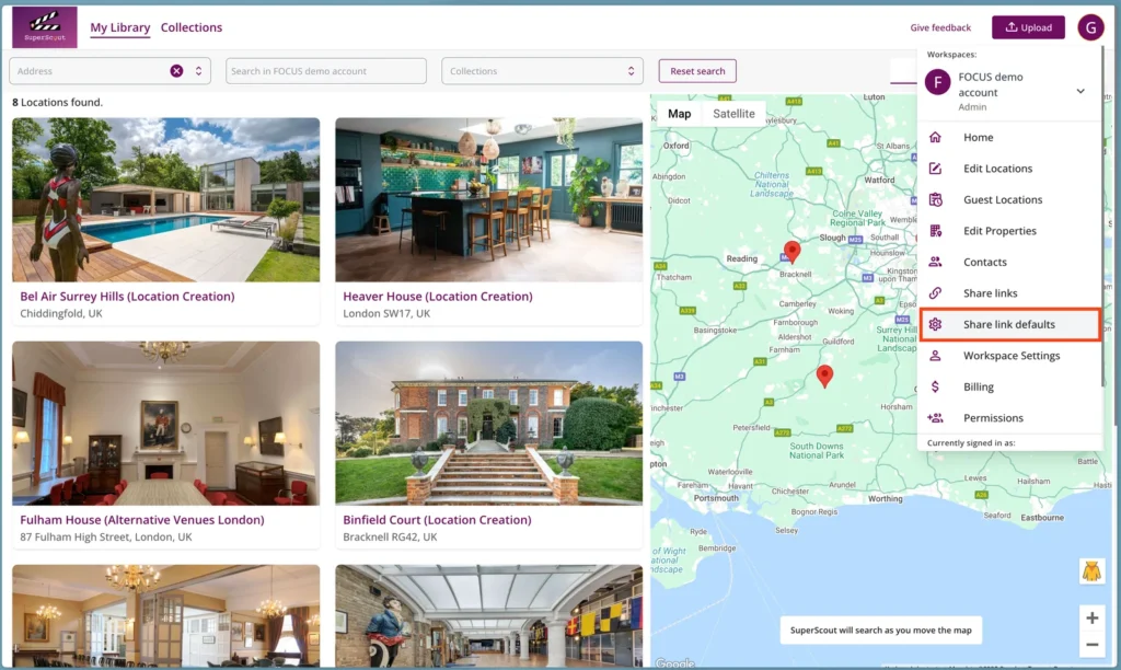 image of superscout dashboard