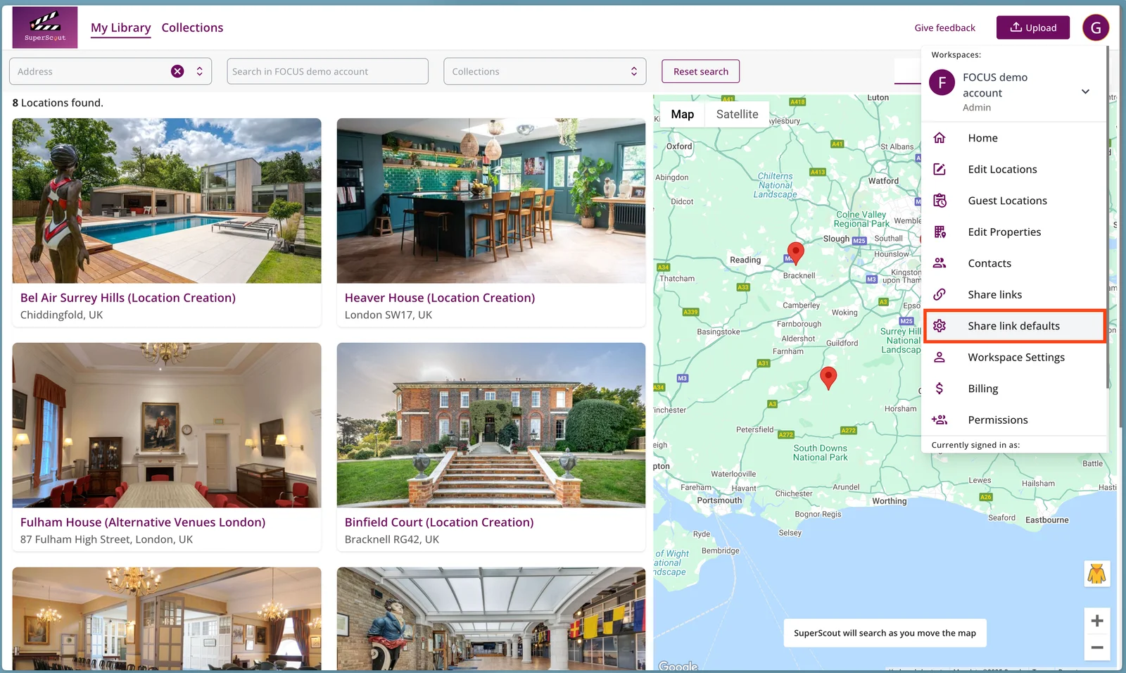 image of superscout dashboard