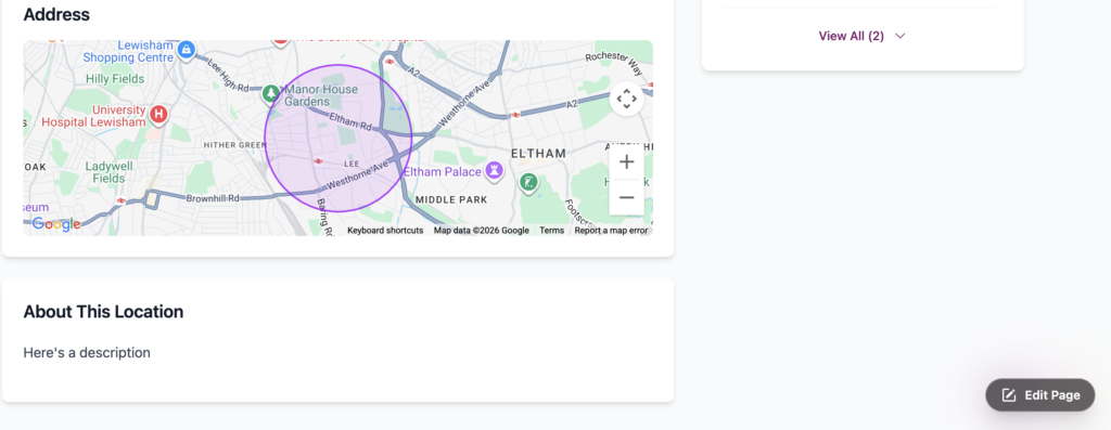 screenshot of edit page button on showcase site