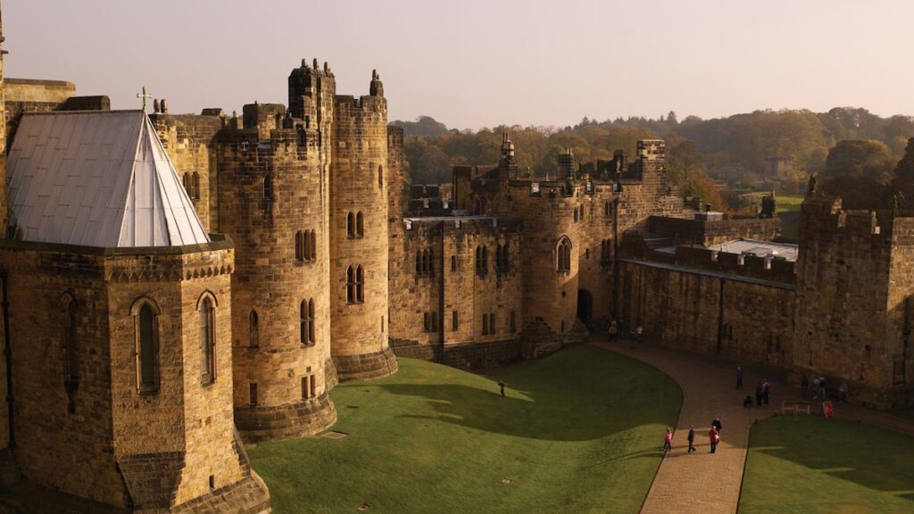Alnwick Castle and grounds view for wedding location